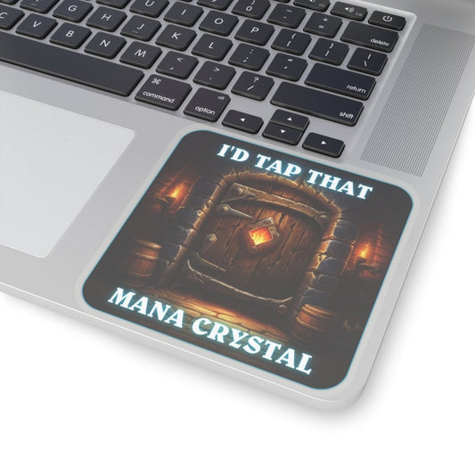 Goated Goods - Hearthstone - I'd tap that Mana Crystal - Kiss-Cut Transparent Sticker - 4" × 4" - Transparent