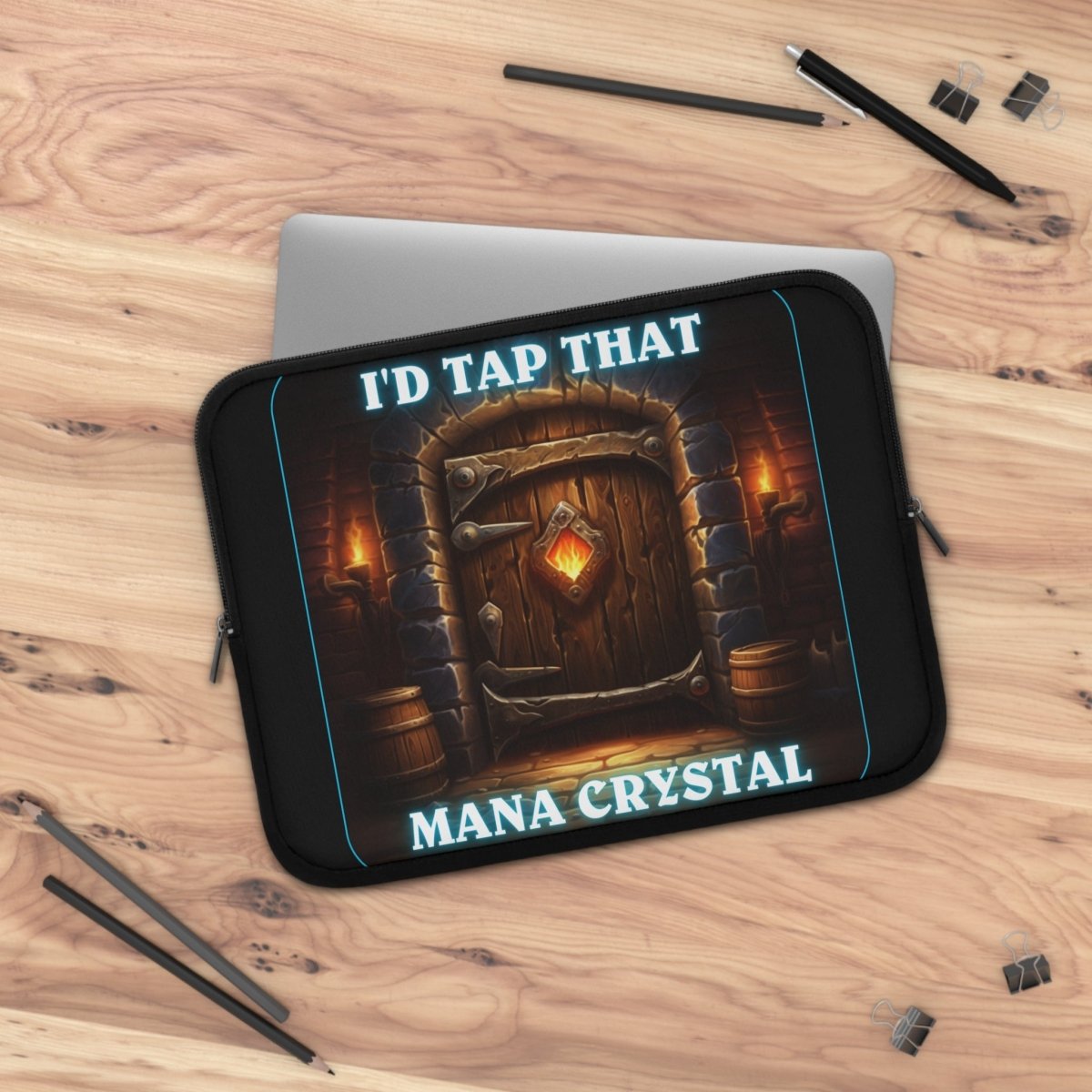 Goated Goods - Hearthstone - I'd tap that Mana Crystal - Laptop Sleeve - Black - 13"