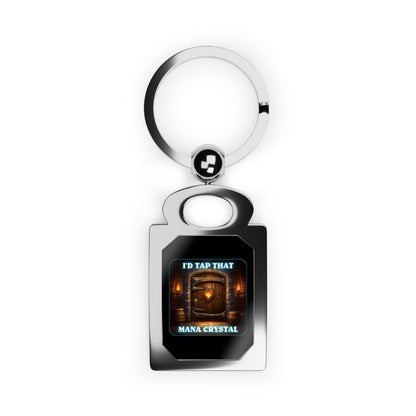 Goated Goods - Hearthstone - I'd tap that Mana Crystal - Silver Keychain - One size - Glossy