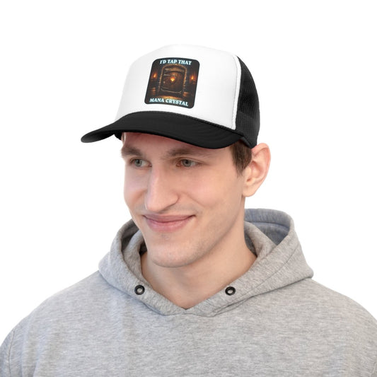 Goated Goods - Hearthstone - I'd tap that Mana Crystal - Trucker Hat - Black - One size