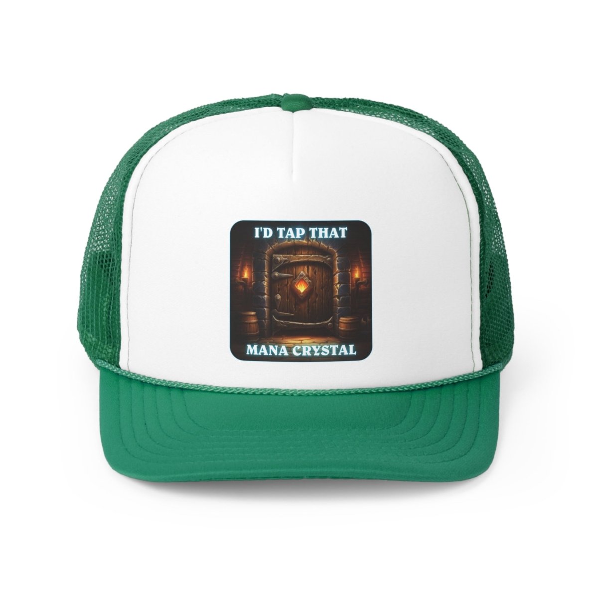 Goated Goods - Hearthstone - I'd tap that Mana Crystal - Trucker Hat - Green - One size