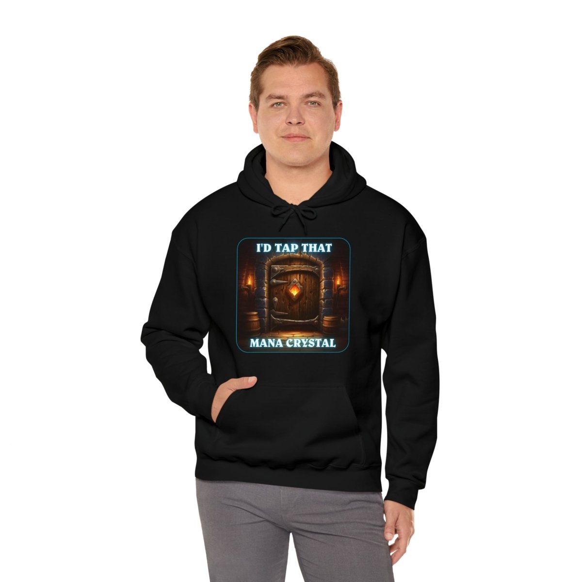 Goated Goods - Hearthstone - I'd tap that Mana Crystal - Unisex Hoodie - Black - S