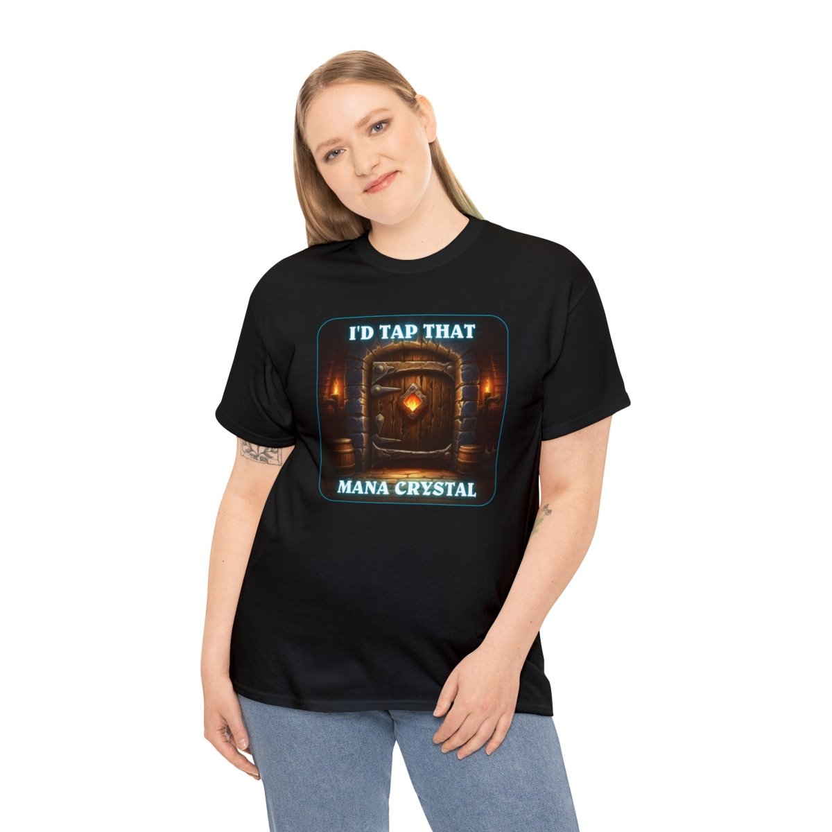 Goated Goods - Hearthstone - I'd tap that Mana Crystal - Unisex T-shirt - Black - 2XL