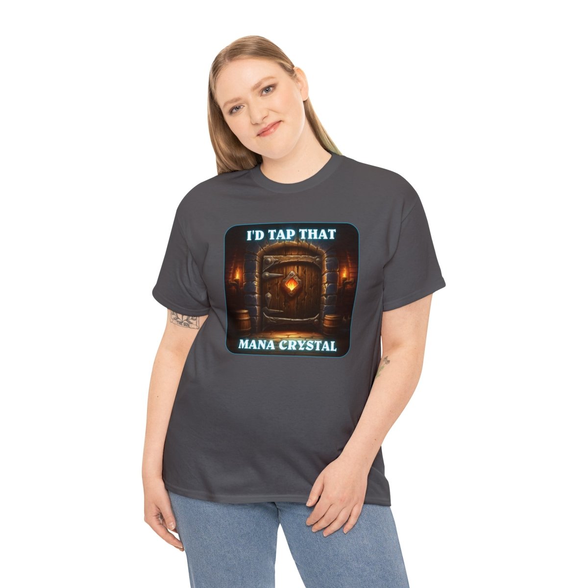 Goated Goods - Hearthstone - I'd tap that Mana Crystal - Unisex T-shirt - Charcoal - S