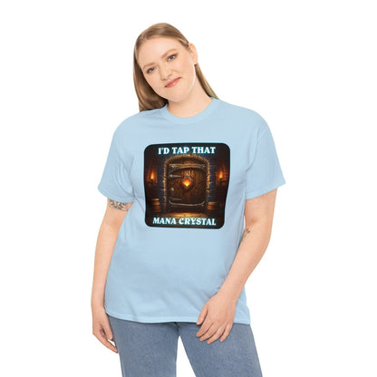 Goated Goods - Hearthstone - I'd tap that Mana Crystal - Unisex T-shirt - Light Blue - S