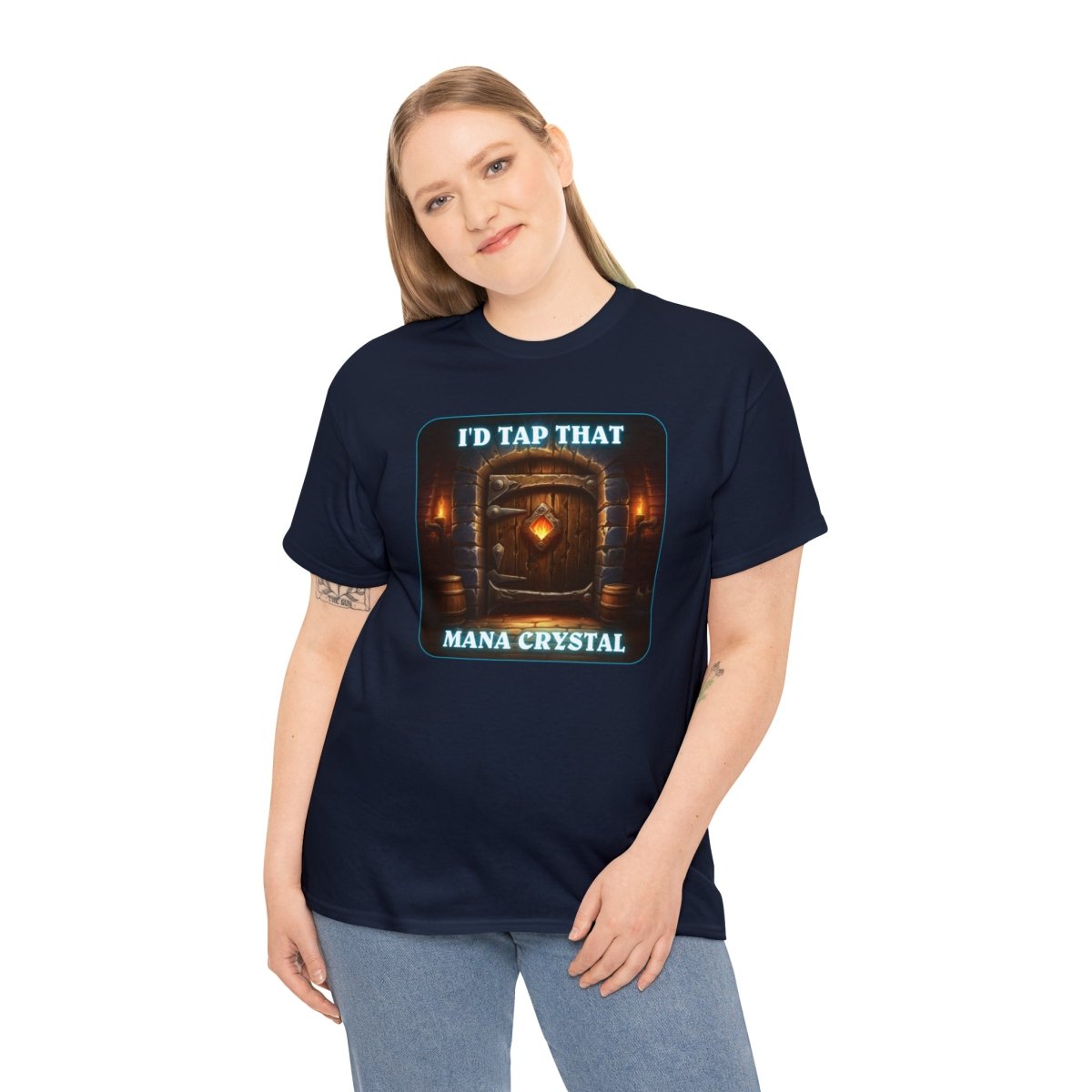 Goated Goods - Hearthstone - I'd tap that Mana Crystal - Unisex T-shirt - Navy - XL