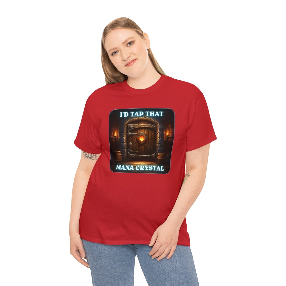 Goated Goods - Hearthstone - I'd tap that Mana Crystal - Unisex T-shirt - Red - 2XL