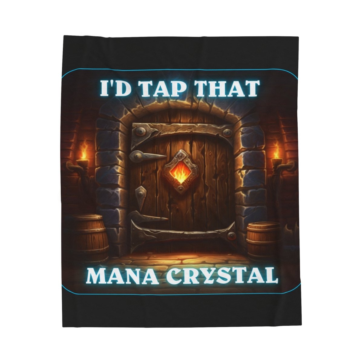 Goated Goods - Hearthstone - I'd tap that Mana Crystal - Velveteen Plush Blanket - 30" × 40" -