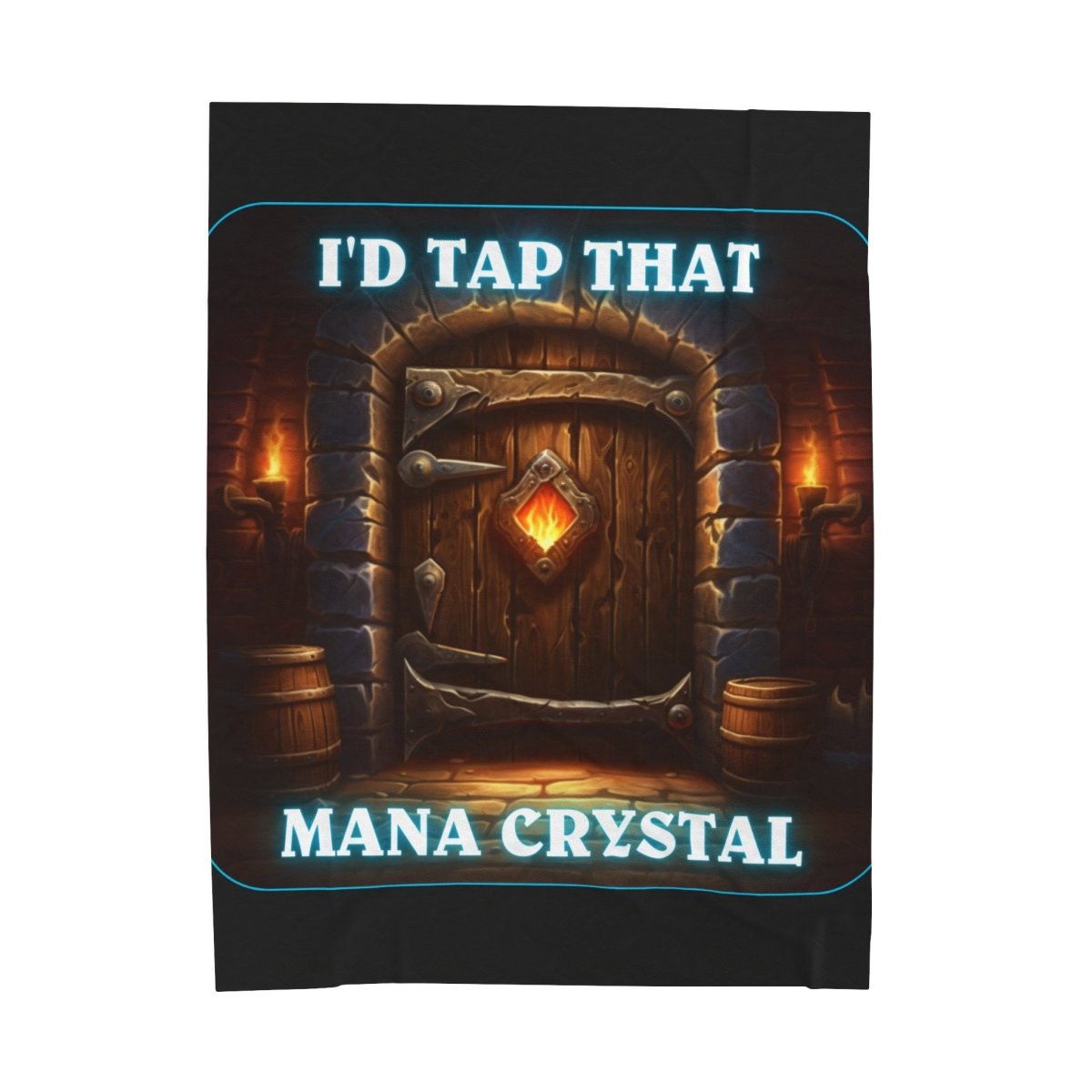 Goated Goods - Hearthstone - I'd tap that Mana Crystal - Velveteen Plush Blanket - 60" × 80" -