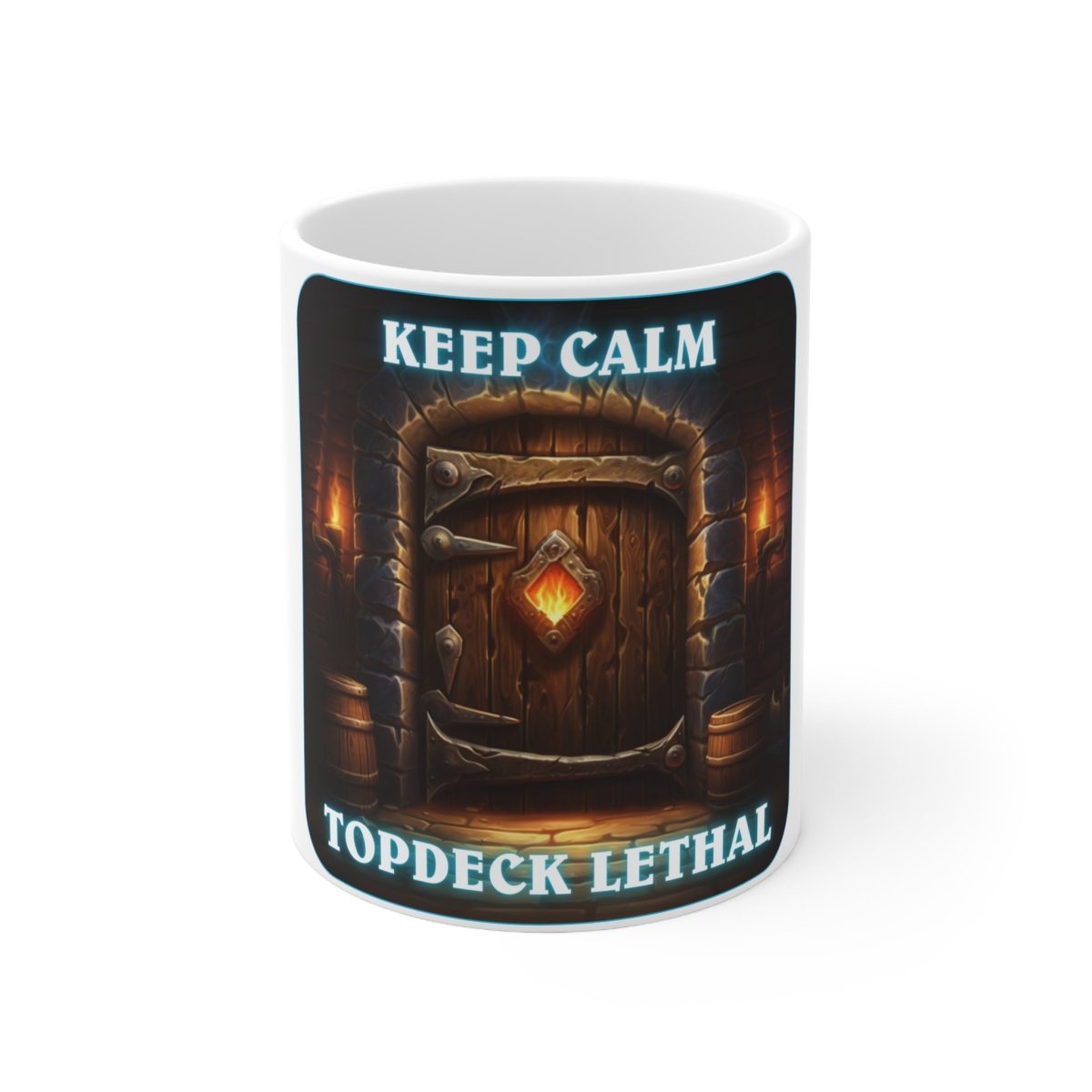 Goated Goods - Hearthstone - Keep Calm Top-Deck Lethal - Coffee Mug - 11oz -