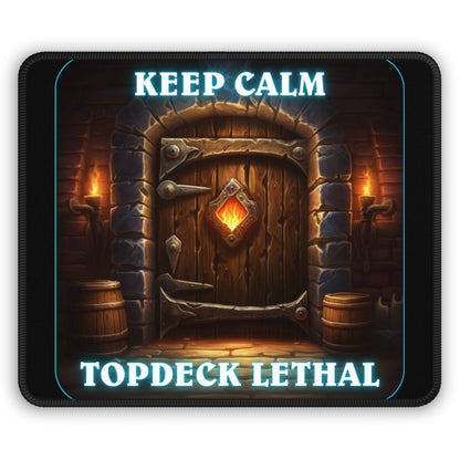 Goated Goods - Hearthstone - Keep Calm Top-Deck Lethal - Mouse Pad - Rectangle - 9" × 7"