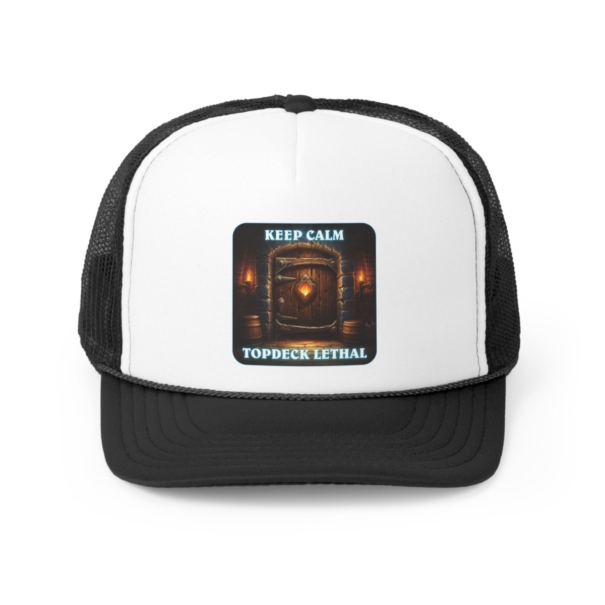 Goated Goods - Hearthstone - Keep Calm Top-Deck Lethal - Trucker Hat - Black - One size