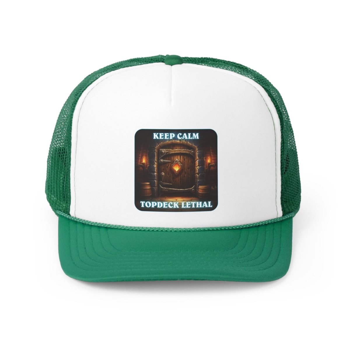 Goated Goods - Hearthstone - Keep Calm Top-Deck Lethal - Trucker Hat - Green - One size