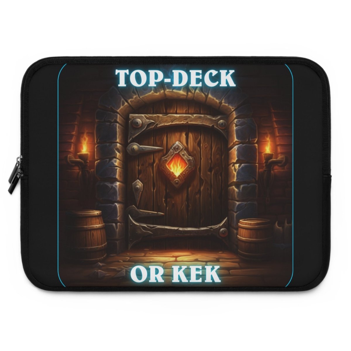 Goated Goods - Hearthstone - Top-Deck or Kek - Laptop Sleeve - Black - 17"