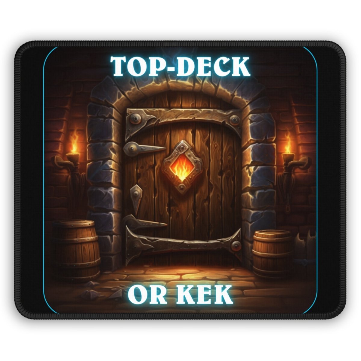 Goated Goods - Hearthstone - Top-Deck or Kek - Mouse Pad - Rectangle - 9" × 7"