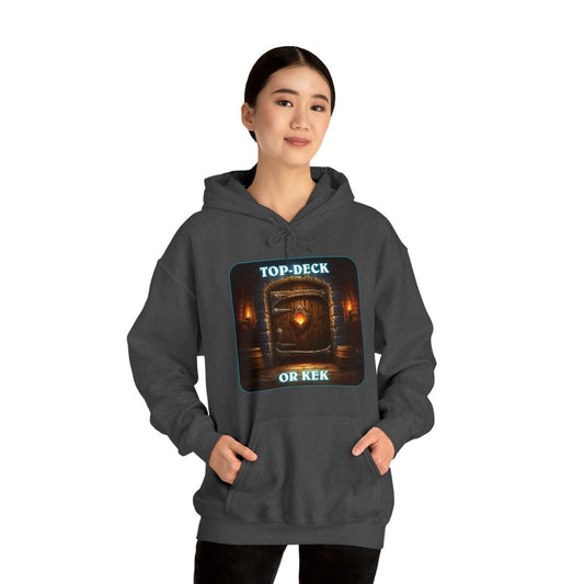 Goated Goods - Hearthstone - Top-Deck or Kek - Unisex Hoodie - Dark Heather - M