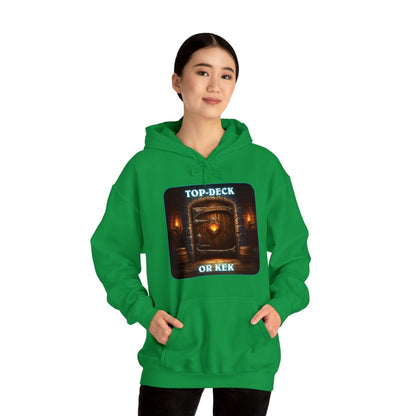 Goated Goods - Hearthstone - Top-Deck or Kek - Unisex Hoodie - Irish Green - M