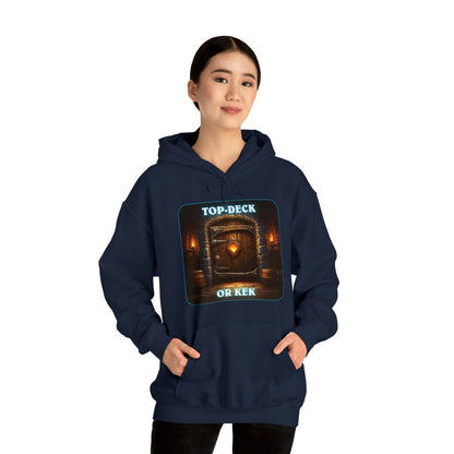 Goated Goods - Hearthstone - Top-Deck or Kek - Unisex Hoodie - Navy - S