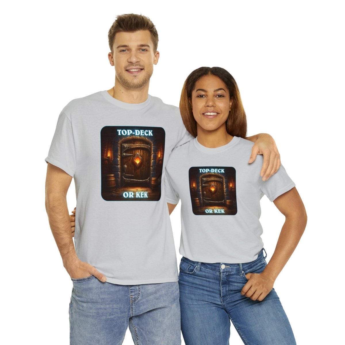 Goated Goods - Hearthstone - Top-Deck or Kek - Unisex T-shirt - Ice Grey - S