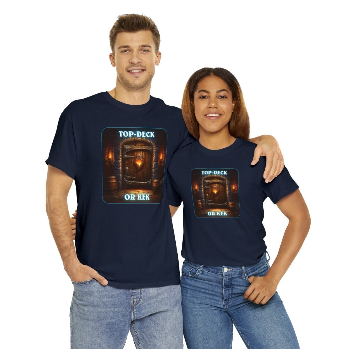 Goated Goods - Hearthstone - Top-Deck or Kek - Unisex T-shirt - Navy - S