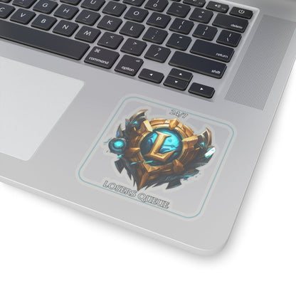 Goated Goods - League of Legends - 247 Losers Queue - Kiss-Cut Transparent Sticker - 3" × 3" - Transparent