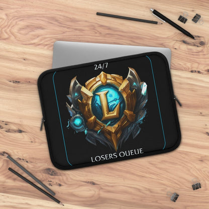 Goated Goods - League of Legends - 247 Losers Queue - Laptop Sleeve - Black - 13"