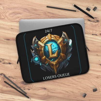 Goated Goods - League of Legends - 247 Losers Queue - Laptop Sleeve - Black - 15"