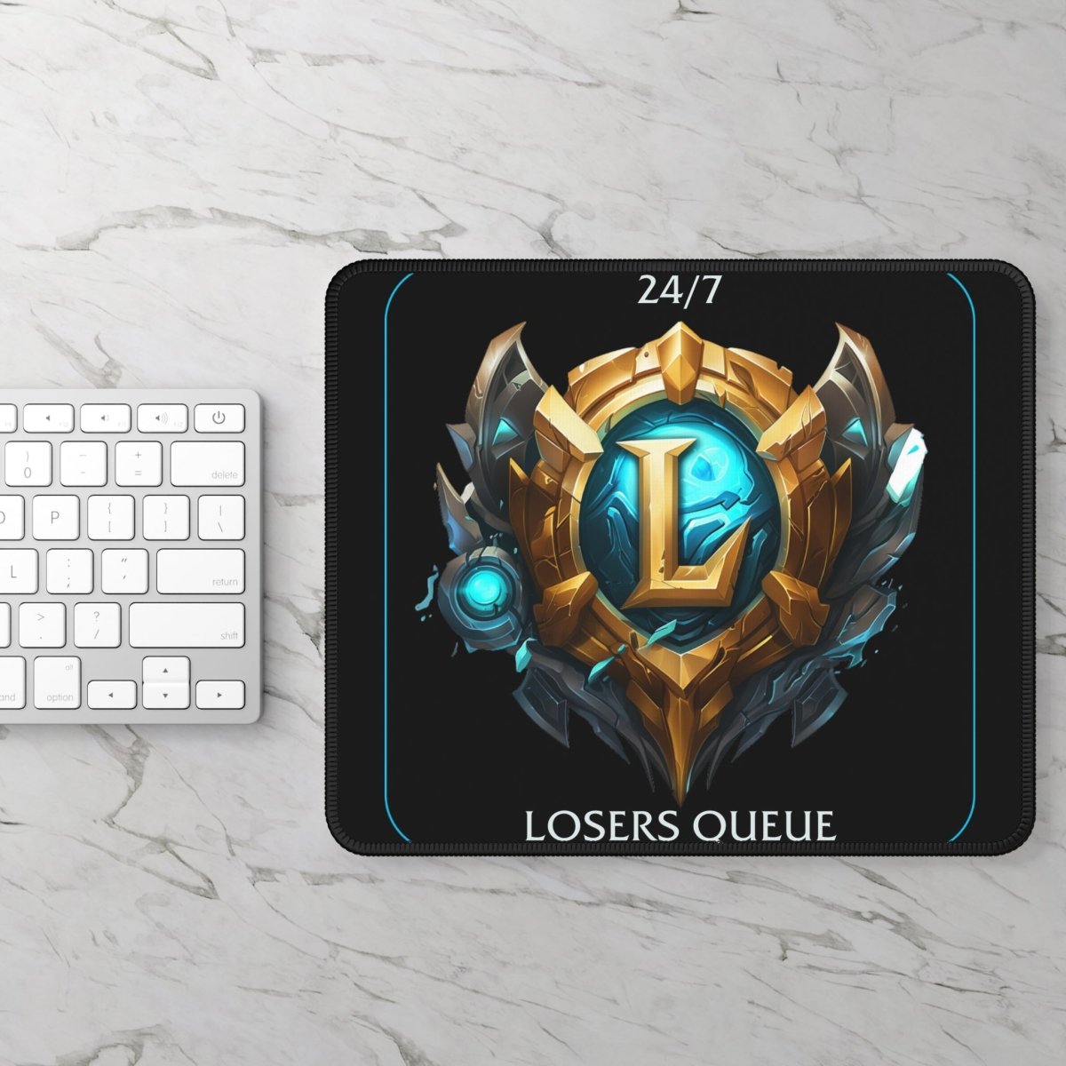 Goated Goods - League of Legends - 247 Losers Queue - Mouse Pad - Rectangle - 9" × 7"