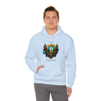 Goated Goods - League of Legends - 247 Losers Queue - Unisex Hoodie - Light Blue - S