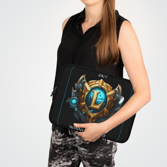 Goated Goods - League of Legends - 247 Winners Queue - Laptop Sleeve - Black - 15"