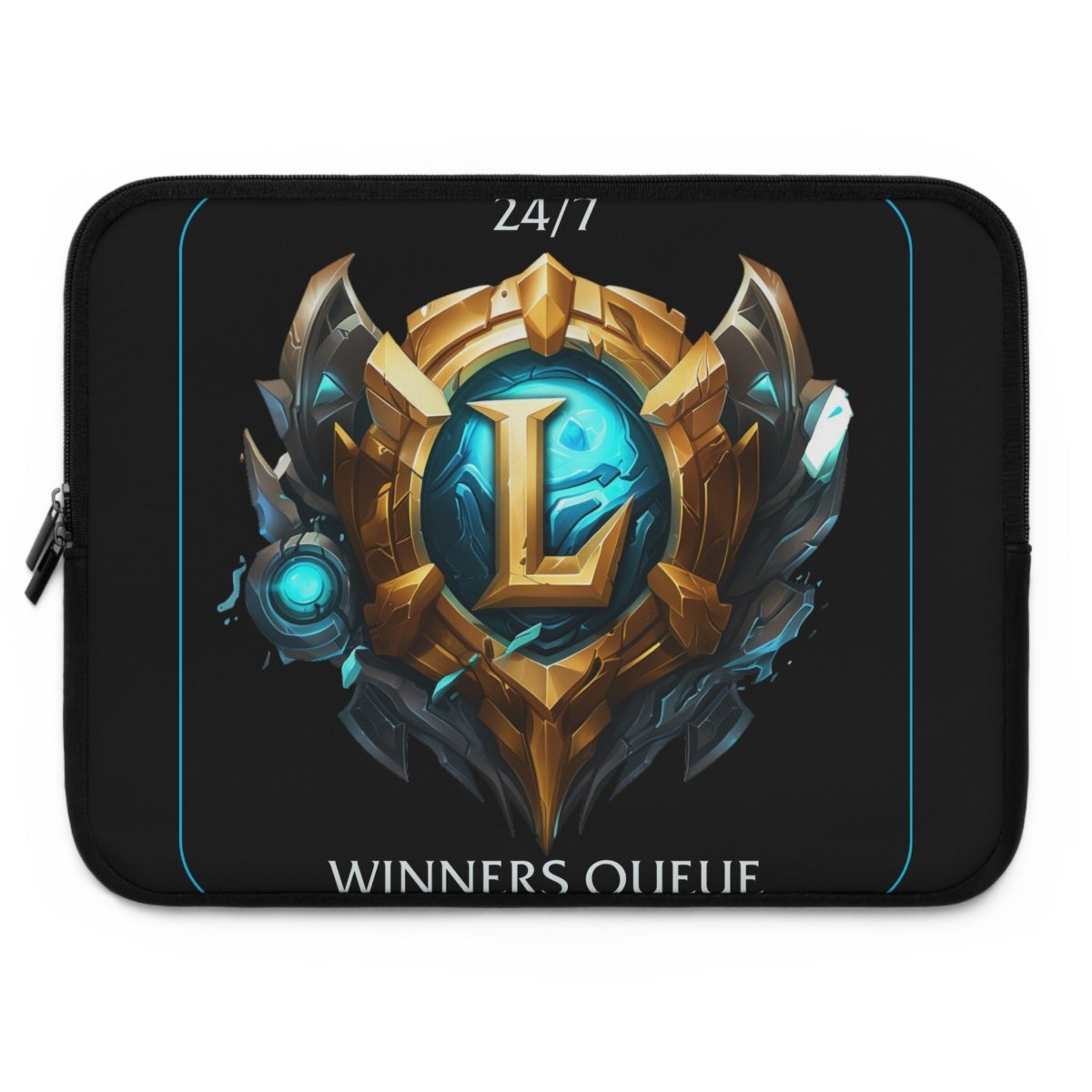 Goated Goods - League of Legends - 247 Winners Queue - Laptop Sleeve - Black - 17"