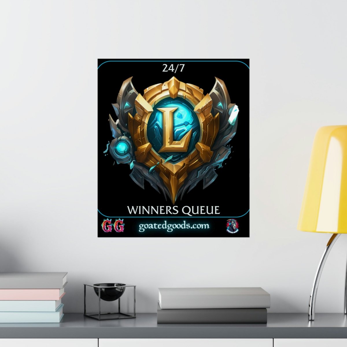 Goated Goods - League of Legends - 247 Winners Queue - Matte Vertical Poster - 17" x 20" - Matte