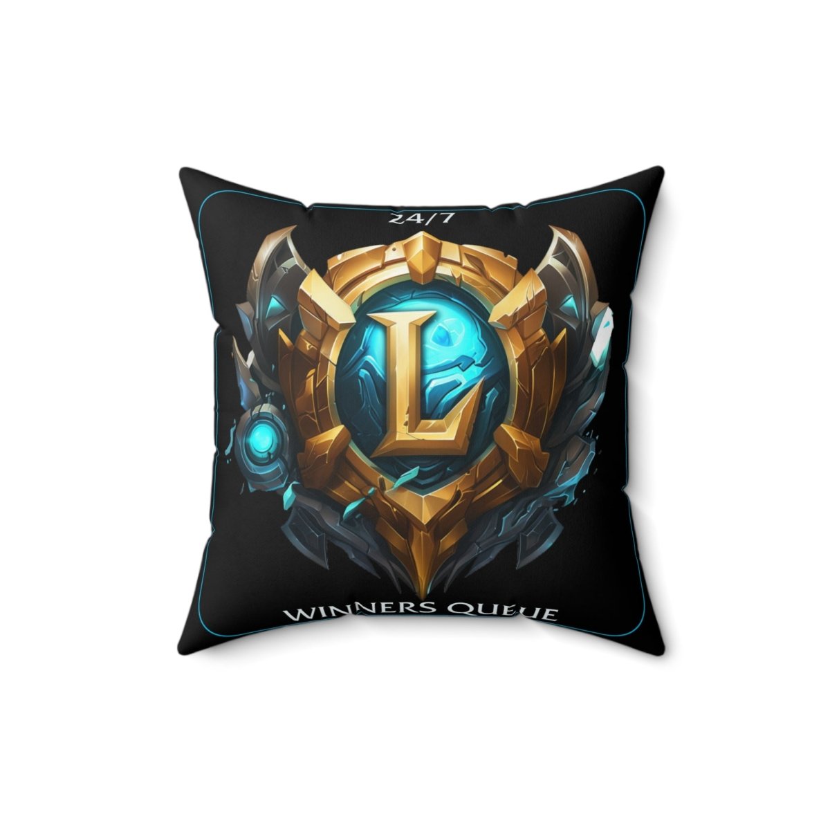 Goated Goods - League of Legends - 247 Winners Queue - Square Pillow - 16" × 16" -