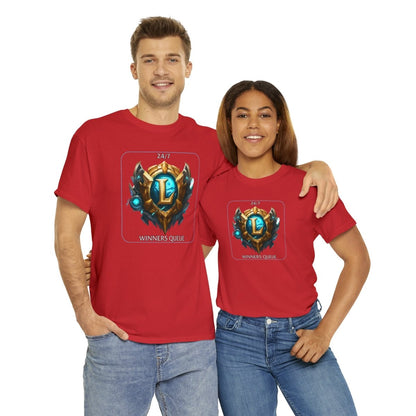 Goated Goods - League of Legends - 247 Winners Queue - Unisex T-shirt - Red - S