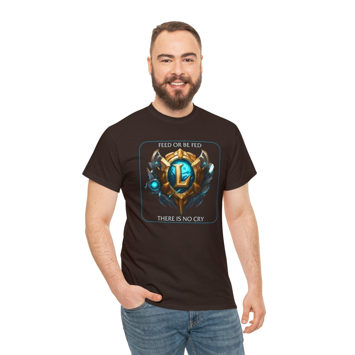 Goated Goods - League of Legends - Feed or be Fed - Unisex T-shirt - Dark Chocolate - S