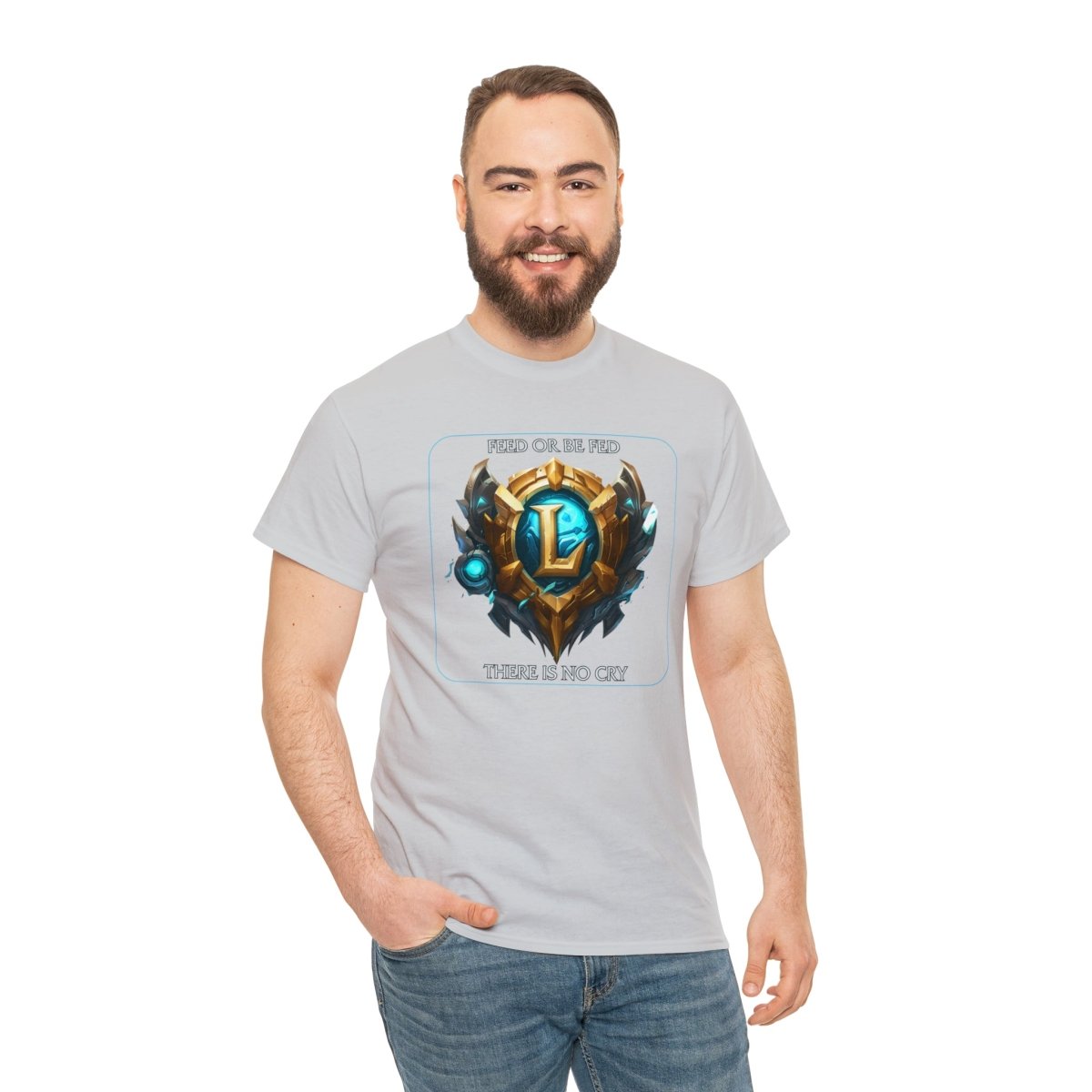 Goated Goods - League of Legends - Feed or be Fed - Unisex T-shirt - Ice Grey - S