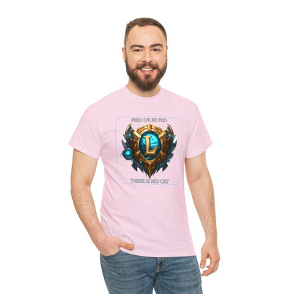 Goated Goods - League of Legends - Feed or be Fed - Unisex T-shirt - Light Pink - XL