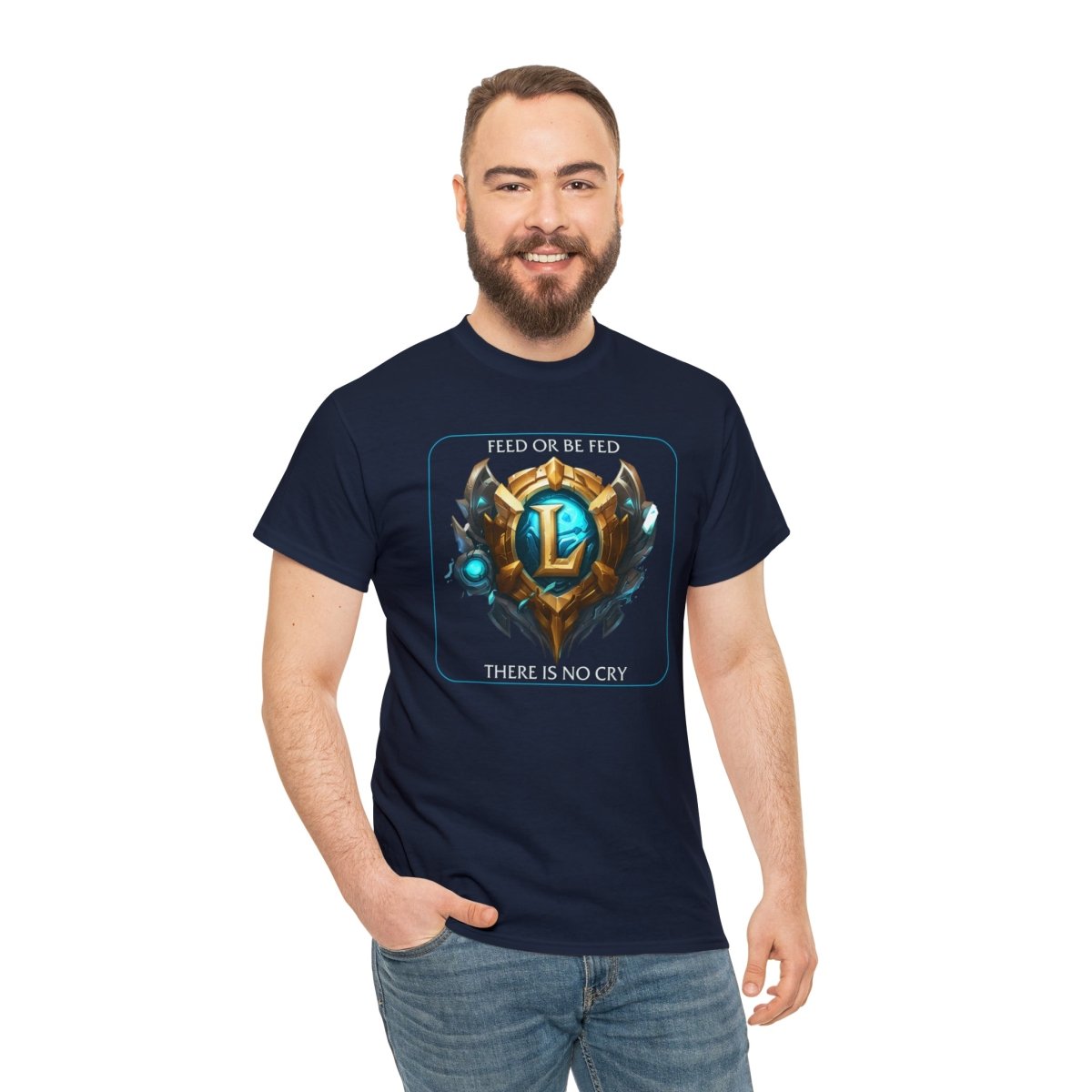 Goated Goods - League of Legends - Feed or be Fed - Unisex T-shirt - Navy - M