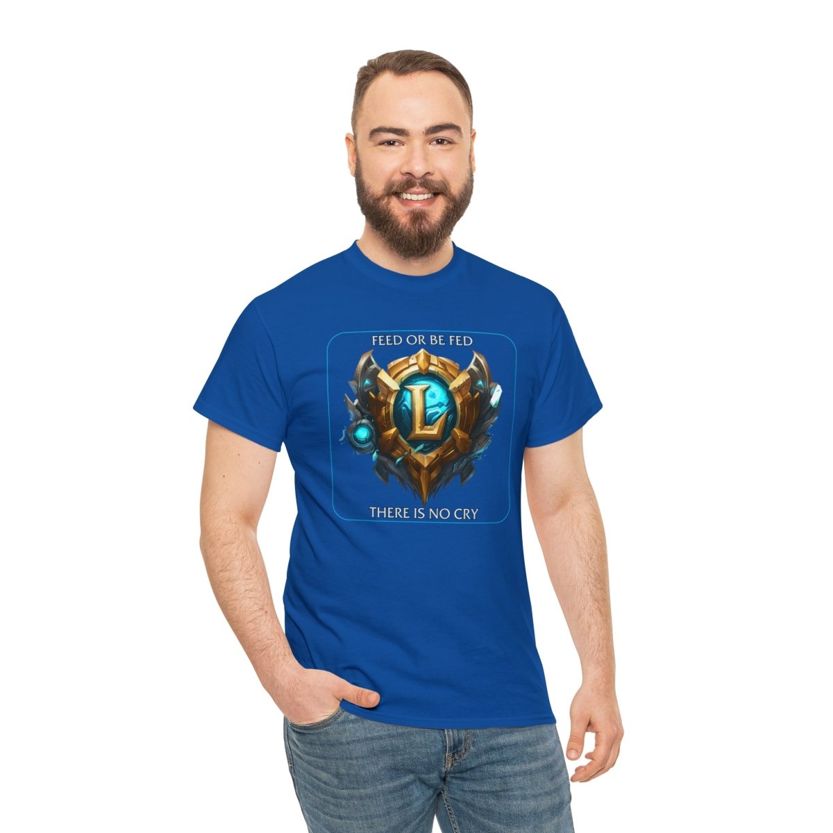 Goated Goods - League of Legends - Feed or be Fed - Unisex T-shirt - Royal - S