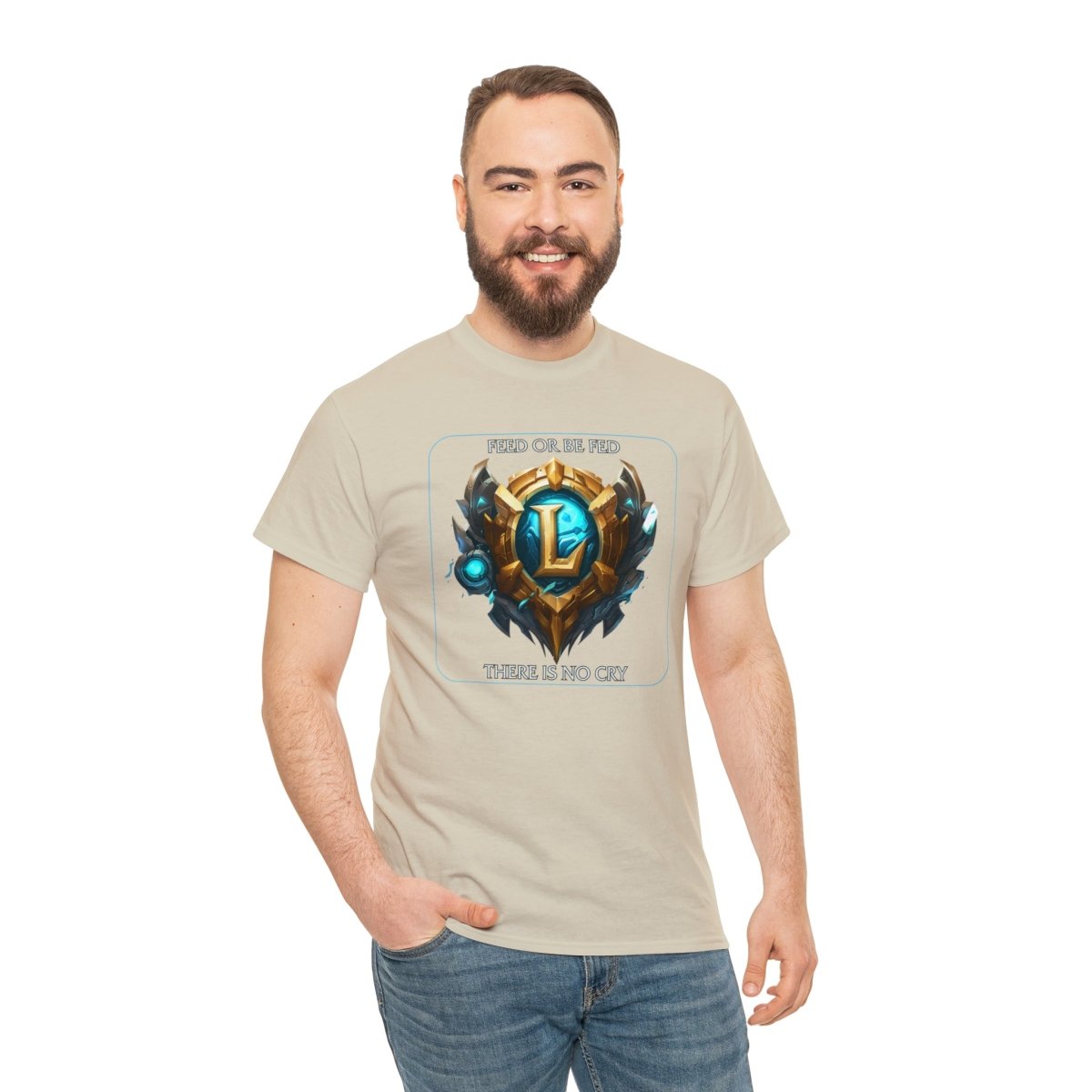 Goated Goods - League of Legends - Feed or be Fed - Unisex T-shirt - Sand - S