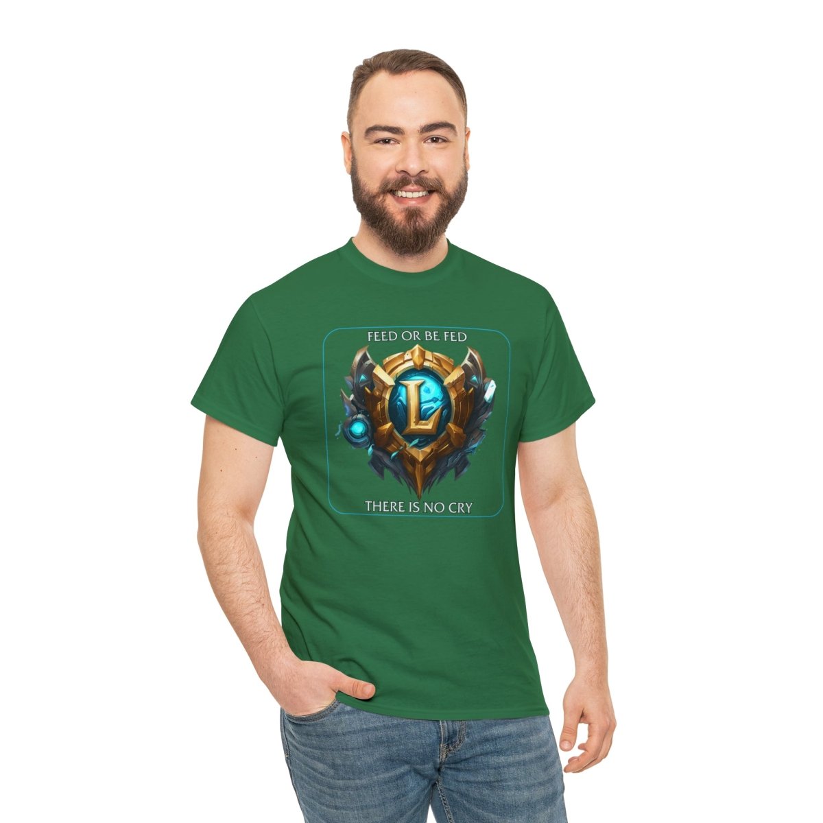 Goated Goods - League of Legends - Feed or be Fed - Unisex T-shirt - Turf Green - L