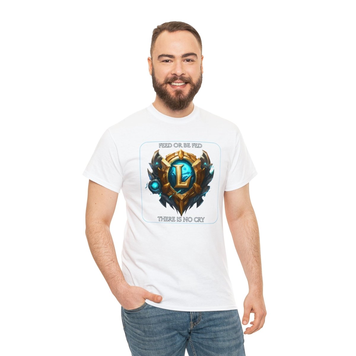 Goated Goods - League of Legends - Feed or be Fed - Unisex T-shirt - White - S