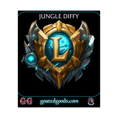 Goated Goods - League of Legends - Jungle Diffy - Matte Vertical Poster - 17" x 20" - Matte