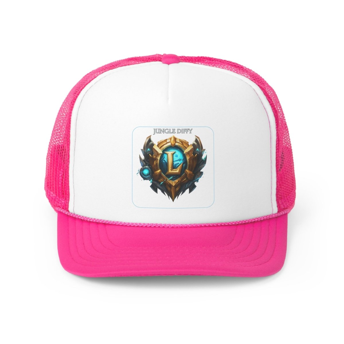 Goated Goods - League of Legends - Jungle Diffy - Trucker Hat - Pink - One size