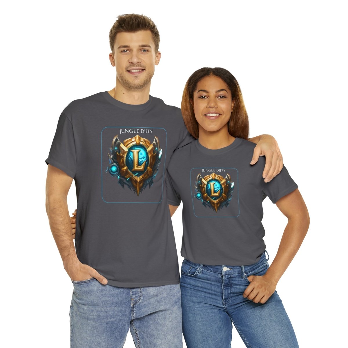 Goated Goods - League of Legends - Jungle Diffy - Unisex T-shirt - Charcoal - M