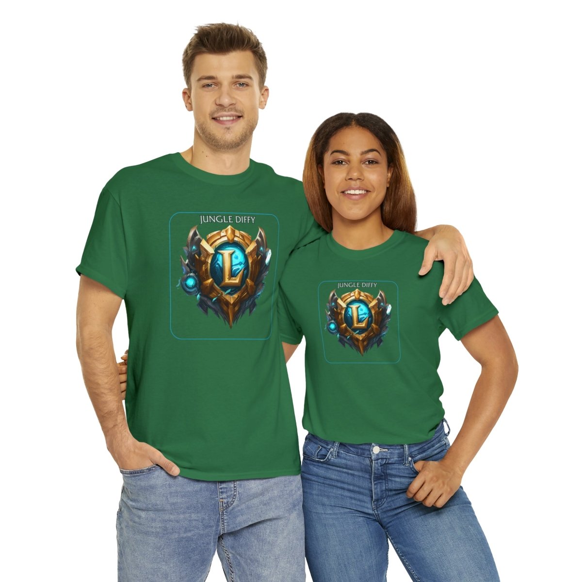 Goated Goods - League of Legends - Jungle Diffy - Unisex T-shirt - Turf Green - S