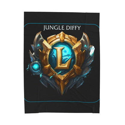 Goated Goods - League of Legends - Jungle Diffy - Velveteen Plush Blanket - 60" × 80" -