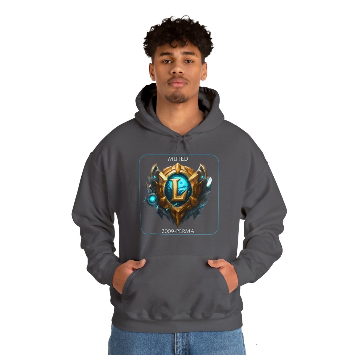 Goated Goods - League of Legends - Muted since 2009 - Unisex Hoodie - Charcoal - S