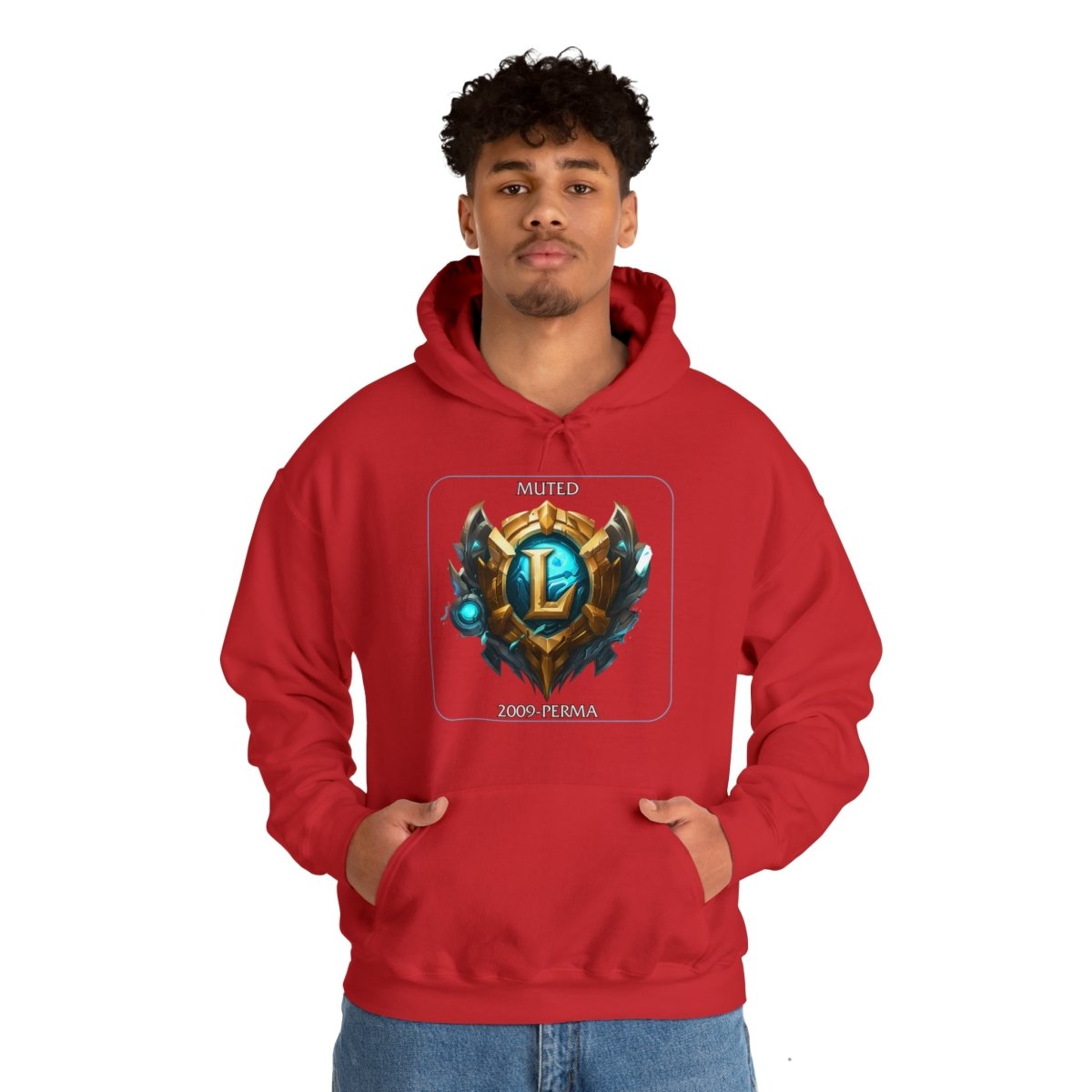 Goated Goods - League of Legends - Muted since 2009 - Unisex Hoodie - Red - S