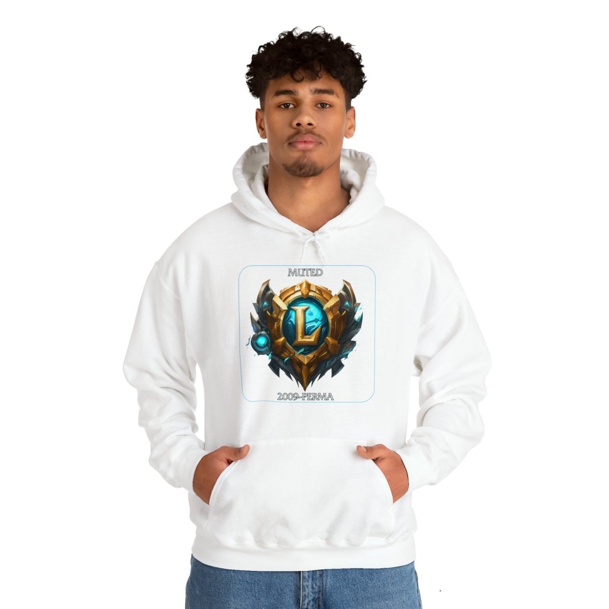 Goated Goods - League of Legends - Muted since 2009 - Unisex Hoodie - White - S